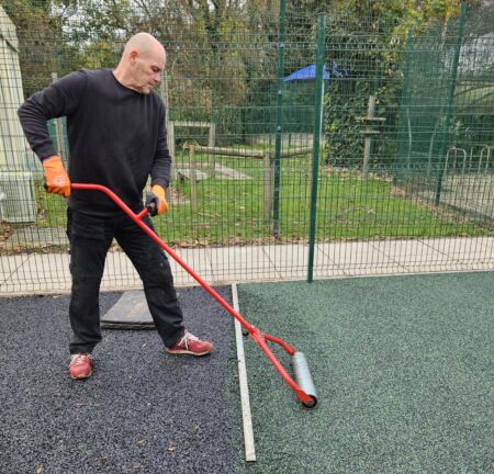 Martyn Roller 1 Surfacing rubber chip material
